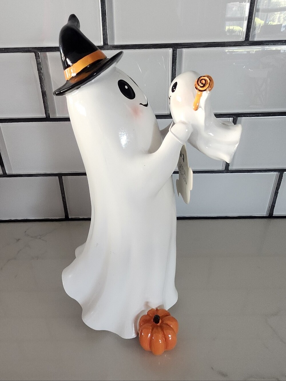 Halloween Figurine Ghost Holding Baby Ghost